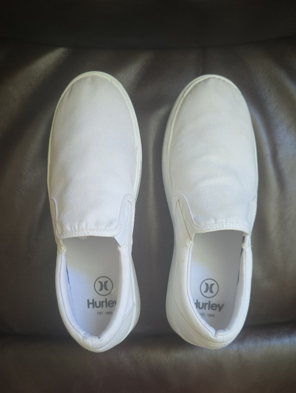 Hurley Women's White Slip-On Canvas Sneakers